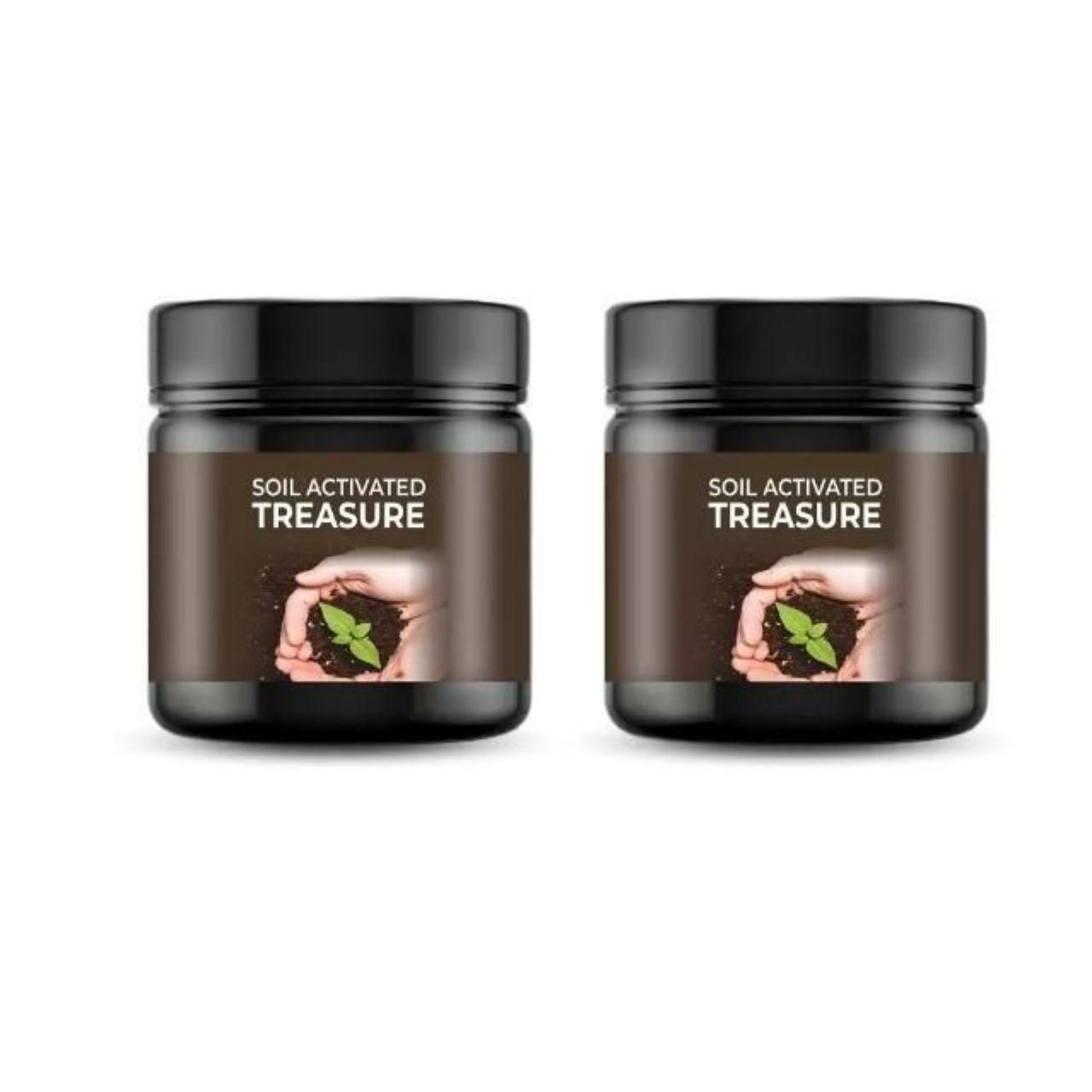 Soil Activated Treasure Plant Growth Booster | Improves Soil Quality & Root Support | Suitable for Indoor & Outdoor Plants | for Pots, Gardens & Home Plants | Easy to Use 200g (pack of 2)