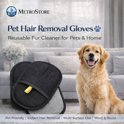 MetroStore™ Pet Hair Removal Gloves 🐾 – Reusable Fur Cleaner for Pets  Home